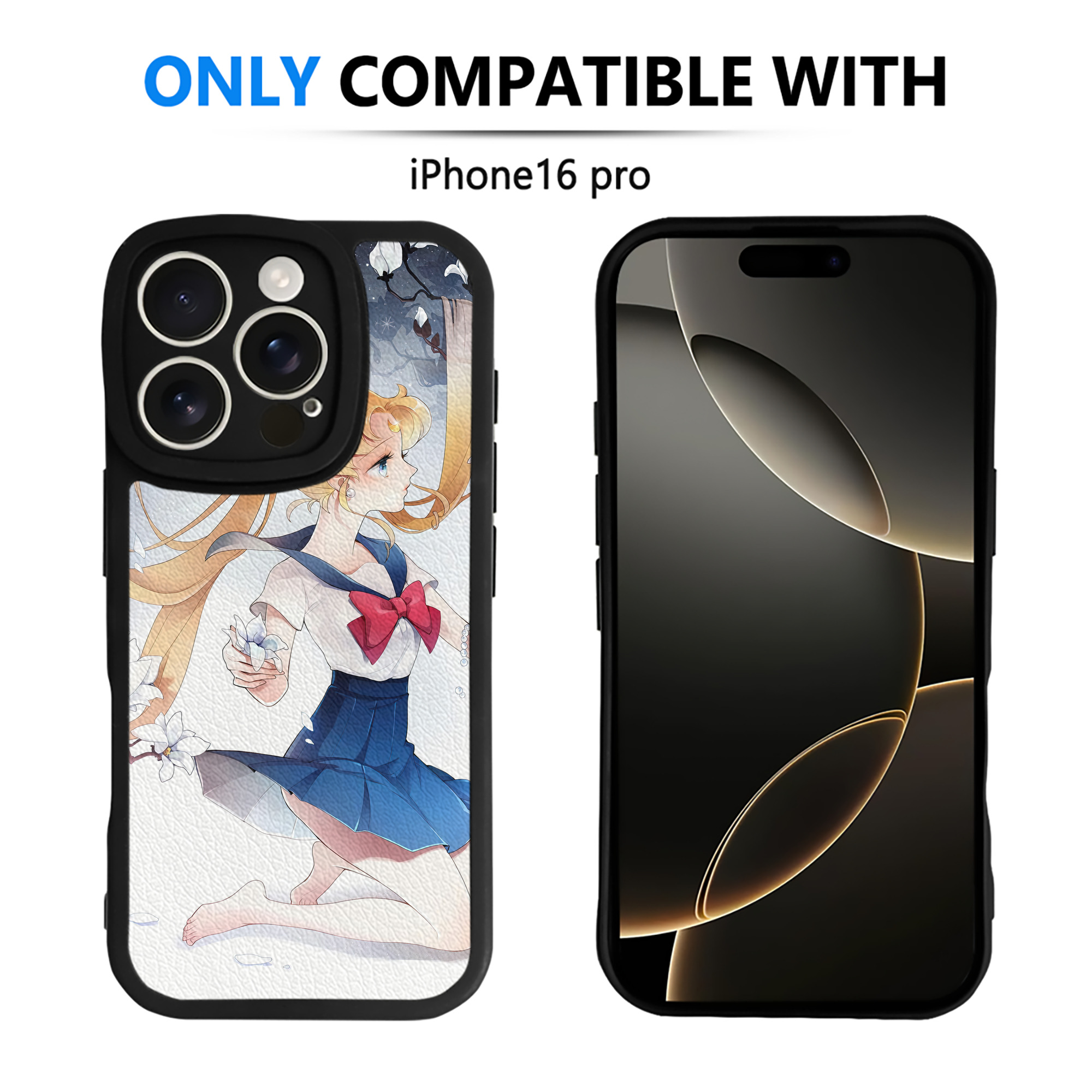 （画像用） 美少女戦士セーラームーン Sailor Moon 【iPhone 16シリーズ対応】シリコンスマホケース（レザー調） 材質：シリコン